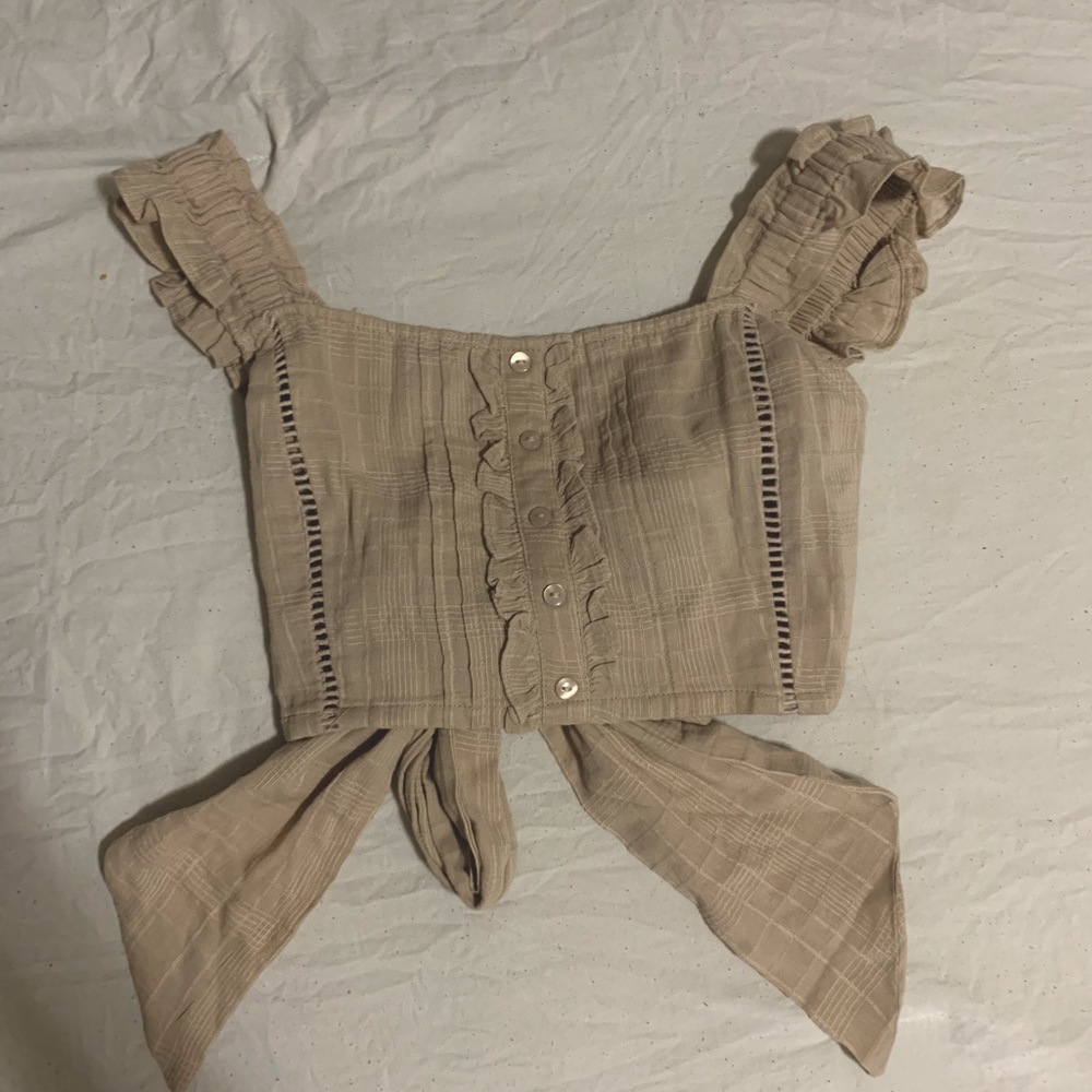 brand new cotton on cropped tan tank